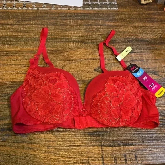 Maidenform Red Push Up Wonder Bra - Picture 1 of 4